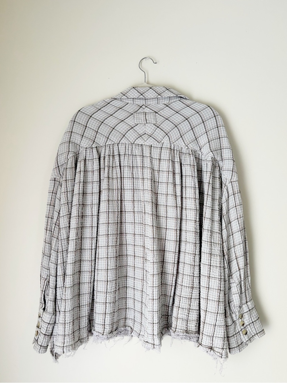 Free People Cardiff Plaid Top size M - Picture 9 of 13